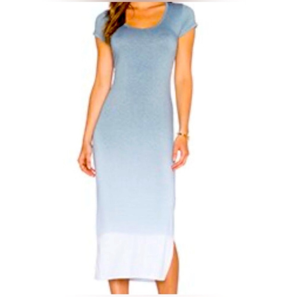 NWOT Revolve's Saint Grace Tilly Midi Dress In Iron Ombré Wash Blue Size Small